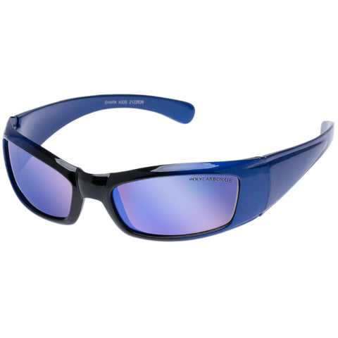 Cancer Council Shark Kids Cobalt Black Grad Male Wrap Sunglasses | Eyewear Index