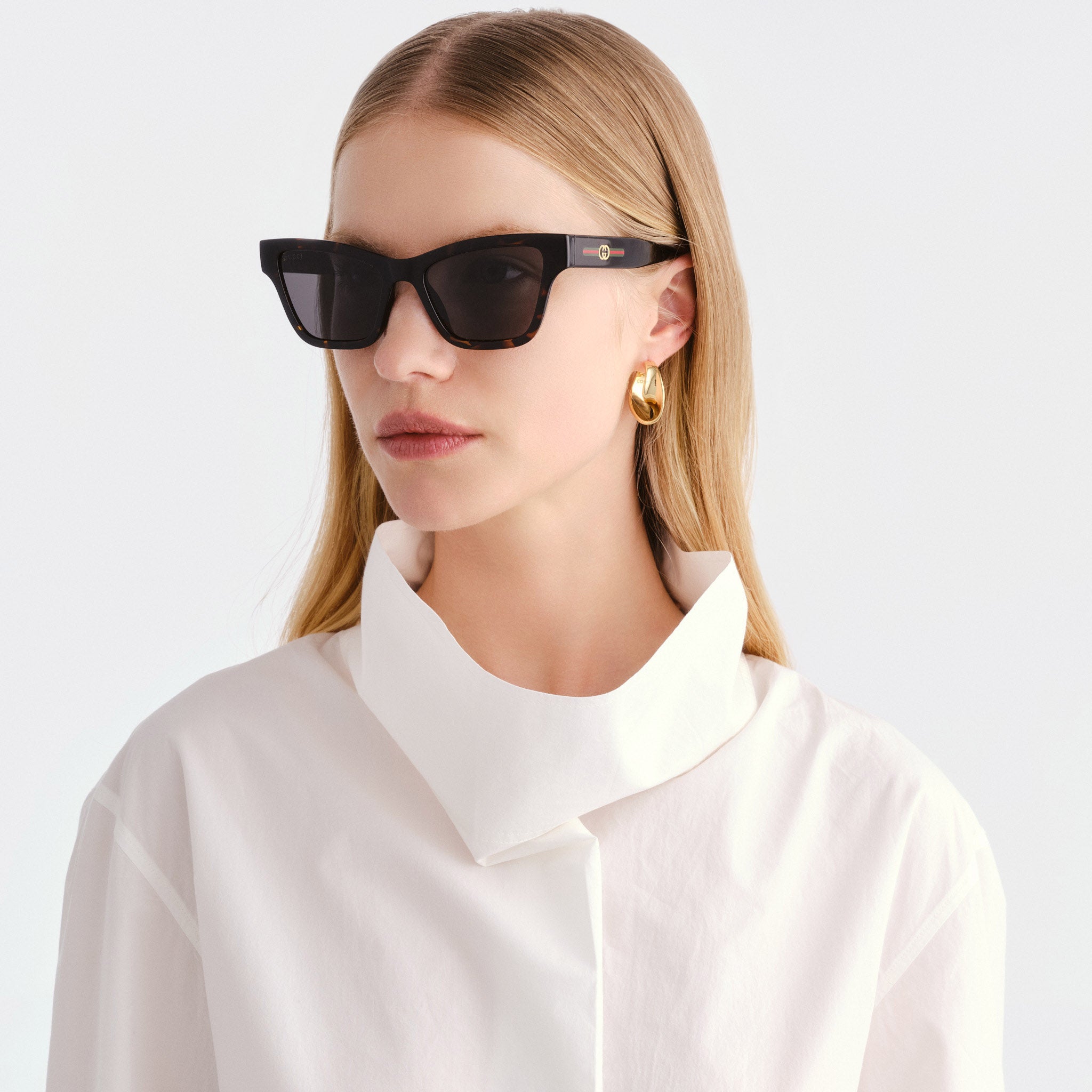 Gucci Gg1982s Havana Female Cat-Eye Sunglasses | Eyewear Index