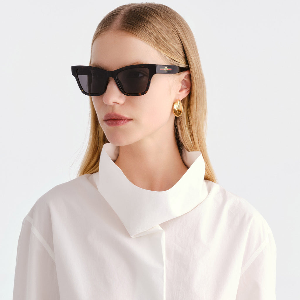 Gucci Gg1982s Havana Female Cat-Eye Sunglasses | Eyewear Index