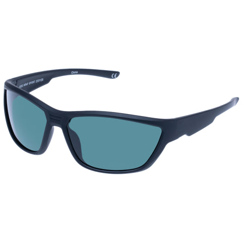 Solarized Kids Wrap Sport Black Rubber Male Wrap Sunglasses | Eyewear Index