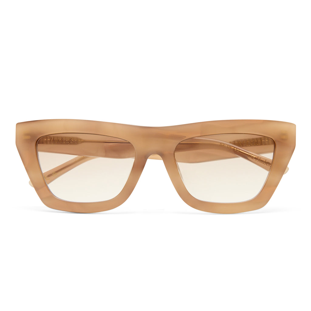 Luv Lou The Hudson Smokey Haze Female Cat-Eye Sunglasses | Eyewear Index