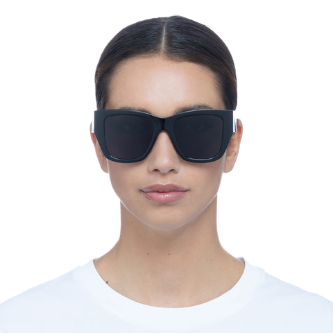 Aire Pallas Black Female Cat-Eye Sunglasses | Eyewear Index