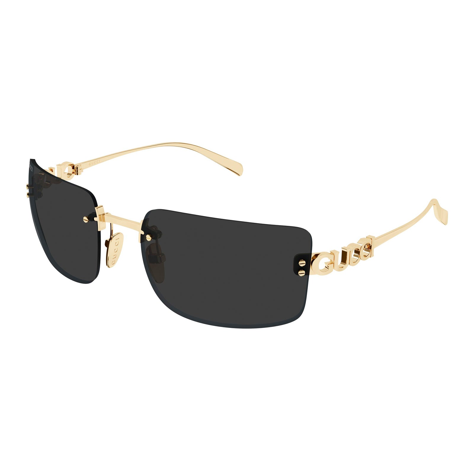Gucci Gg2038s Gold Female Rectangle Sunglasses | Eyewear Index