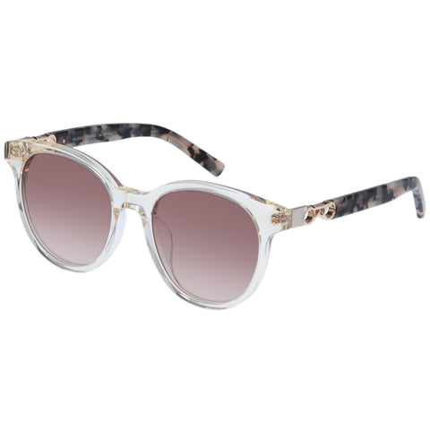 Oroton Helena Shell Cookie Tort Female Round Sunglasses | Eyewear Index