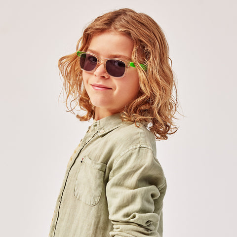 Cancer Council Caribou Flexi Kids Stone Uni-Sex D-Frame Sunglasses | Eyewear Index