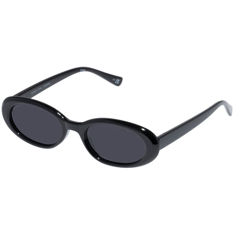 Solarized Slimfit Oval Black Female Oval Sunglasses | Eyewear Index