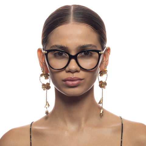 Camilla Beach Bound Black Cookie Tort Female Cat-Eye Optical Frames | Eyewear Index