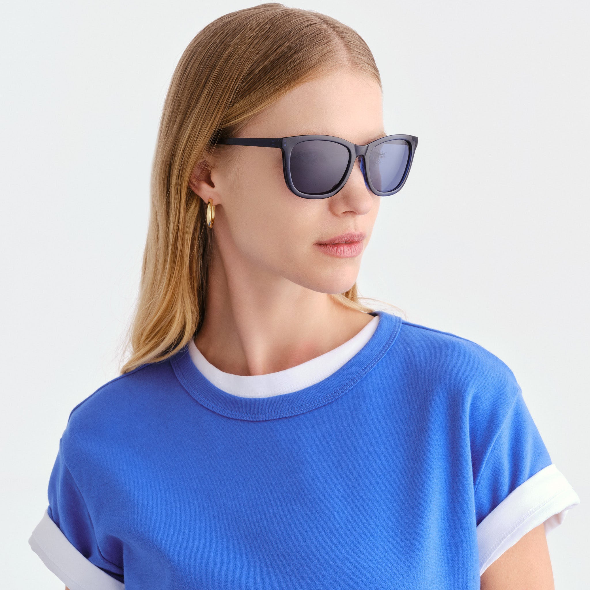 Cancer Council Parklea Petite Navy Female D-Frame Sunglasses | Eyewear Index