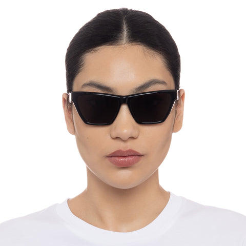 Saint Laurent Slm103 Black Female Cat-Eye Sunglasses | Eyewear Index