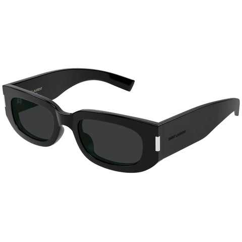 Saint Laurent Sl697 Black Uni-Sex Round Sunglasses | Eyewear Index