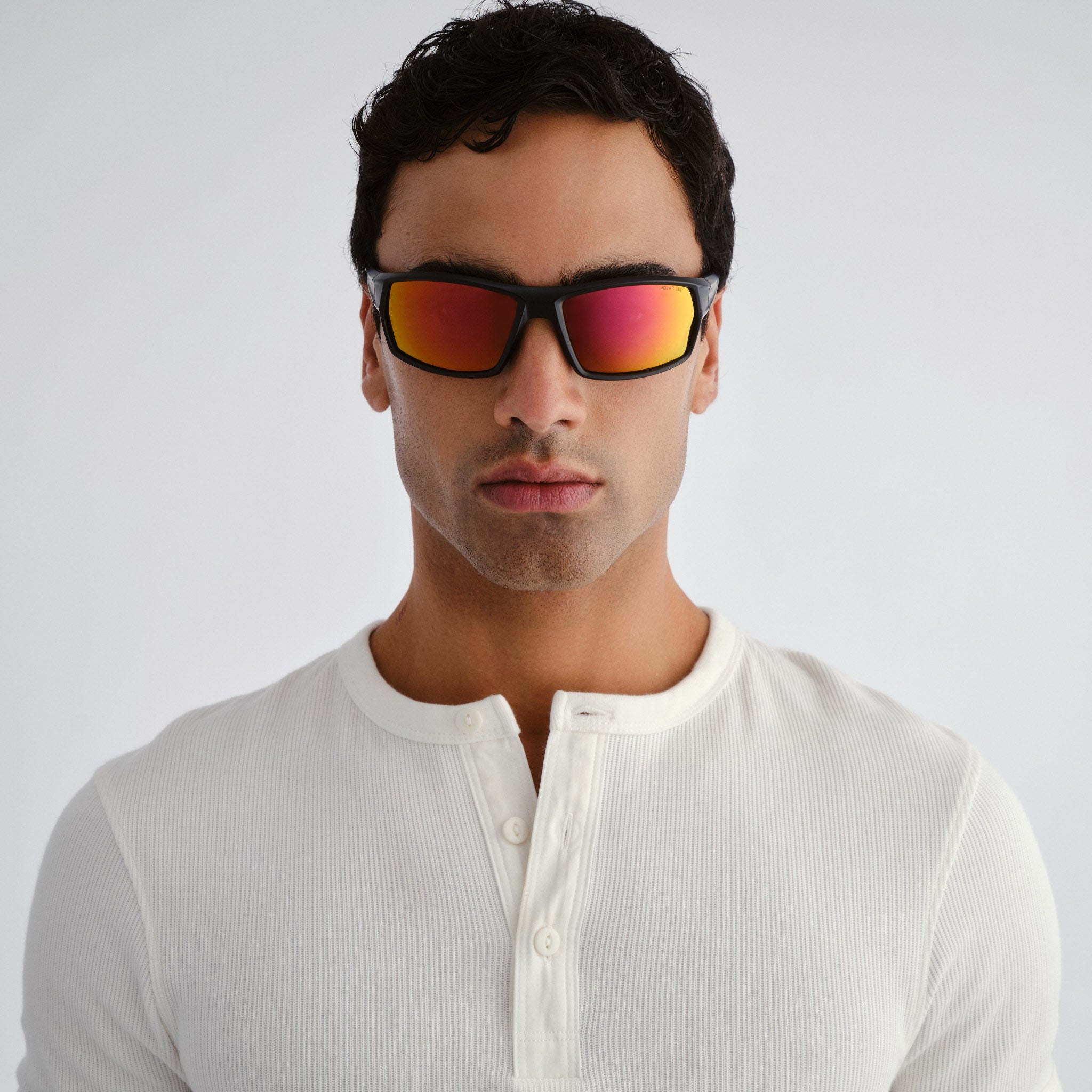 Cancer Council Cronulla Matte Black Red Male Wrap Sunglasses | Eyewear Index