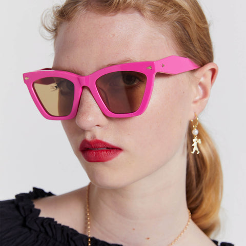 Karen Walker Spellbound Fuchsia Female Cat-Eye Sunglasses | Eyewear Index