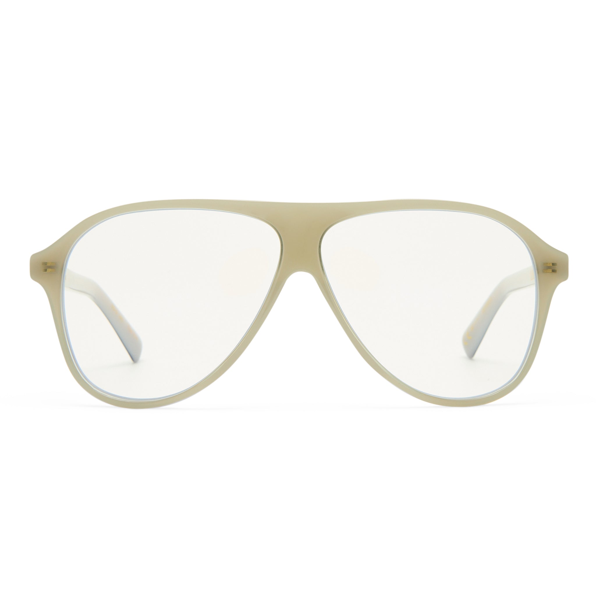 Luv Lou The Eve Milky Eucalyptus Female Aviator Blue Light | Eyewear Index