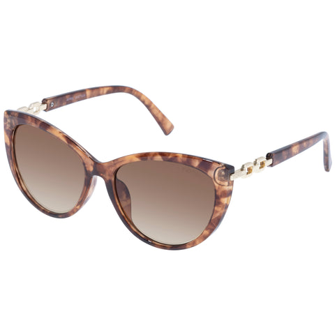 Fiorelli April Brown Marble Female Cat-Eye Sunglasses | Eyewear Index