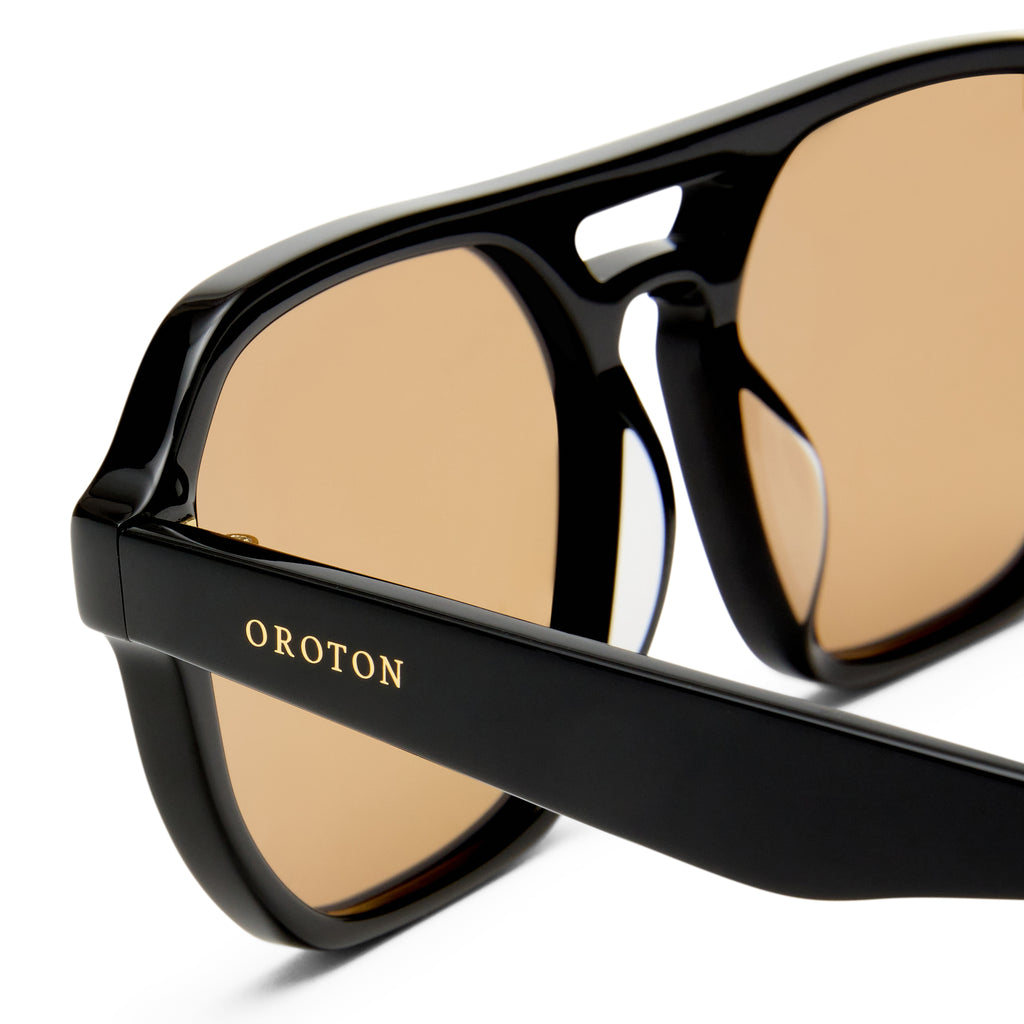 Oroton Sailor Black Female Aviator Sunglasses | Eyewear Index