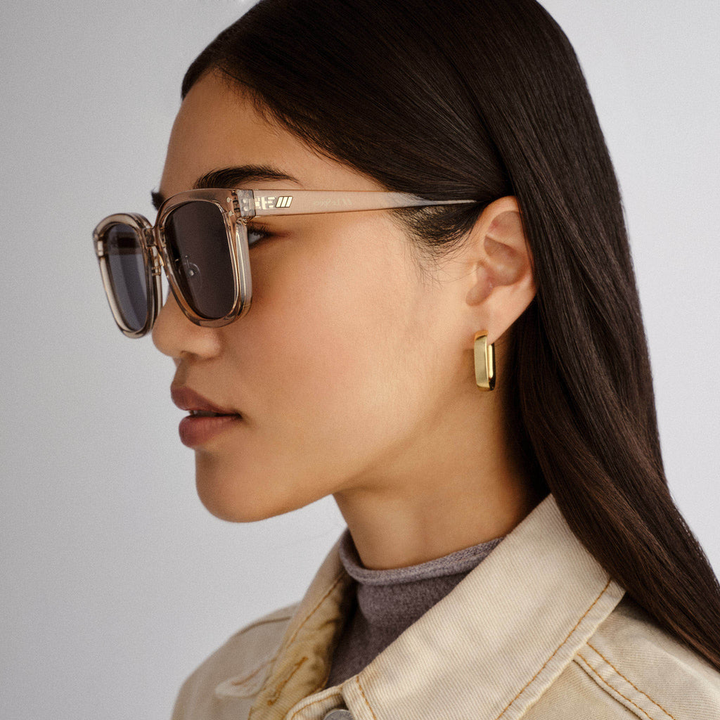 Le Specs Le Domino + Green Tea Female Square Sunglasses | Eyewear