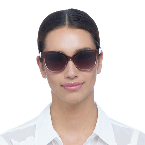 Oroton Brandy Raspberry Grad Female Cat-Eye Sunglasses | Eyewear Index