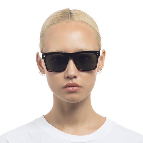 Solarized Bold D-Frame Black Tort Splice Uni-Sex D-Frame Sunglasses | Eyewear Index