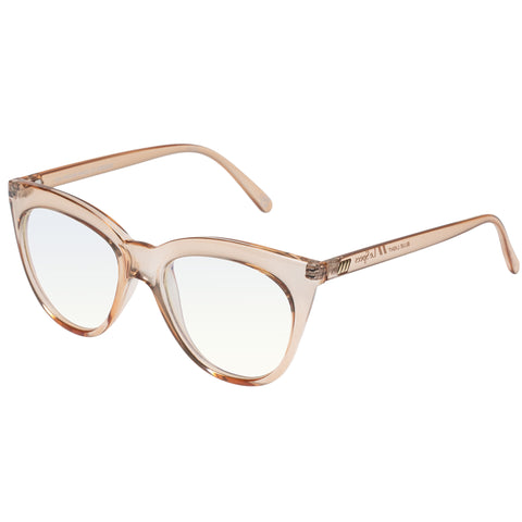 Le Specs Halfmoon Magic Tan Female Cat-Eye Blue Light | Eyewear Index