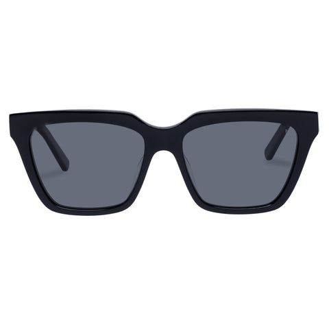 Oroton Jaymes B Polarised Black Female D-Frame Sunglasses | Eyewear Index