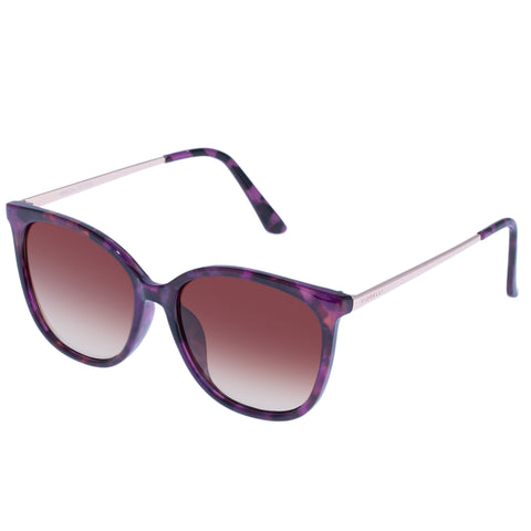 Fiorelli Abigail Plum Tort Female Square Sunglasses | Eyewear Index