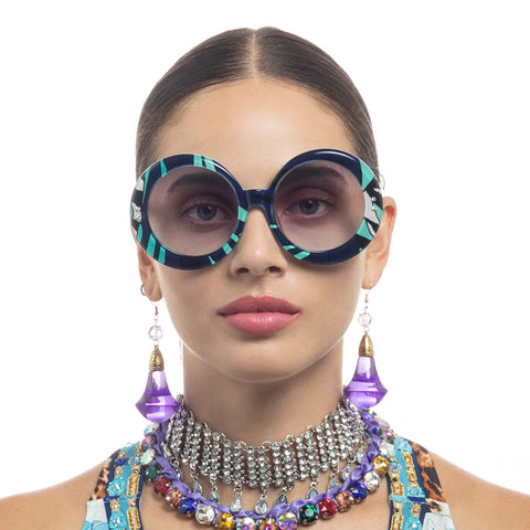 Camilla Editor In Chief Vividly Venice Female Round Sunglasses | Eyewear Index