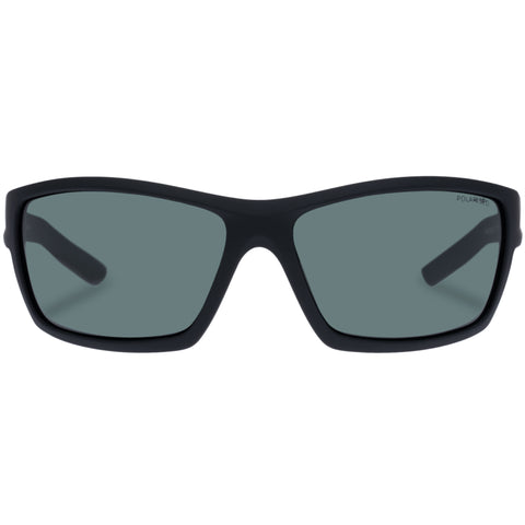 Cancer Council Bulla Black Rubber Male Wrap Sunglasses | Eyewear Index