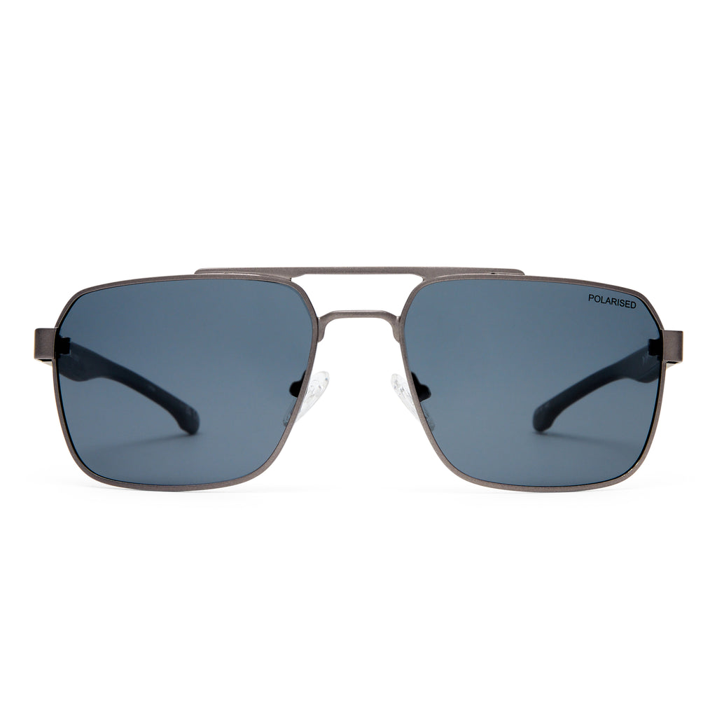 Fish Sandbar Pearl Gunmetal Charcoal Male Aviator Sunglasses | Eyewear Index