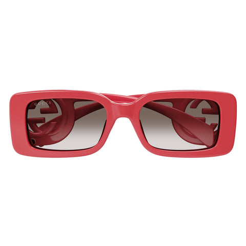 Gucci Gg1325s Red Female Rectangle Sunglasses | Eyewear Index