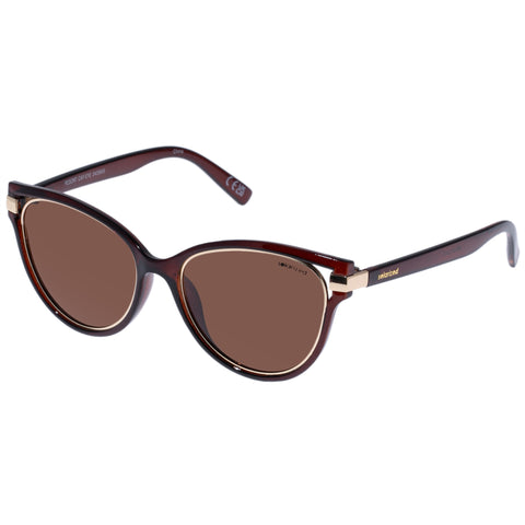 Solarized Resort Cat-Eye Chocolate Gold Female Cat-Eye Sunglasses | Eyewear Index