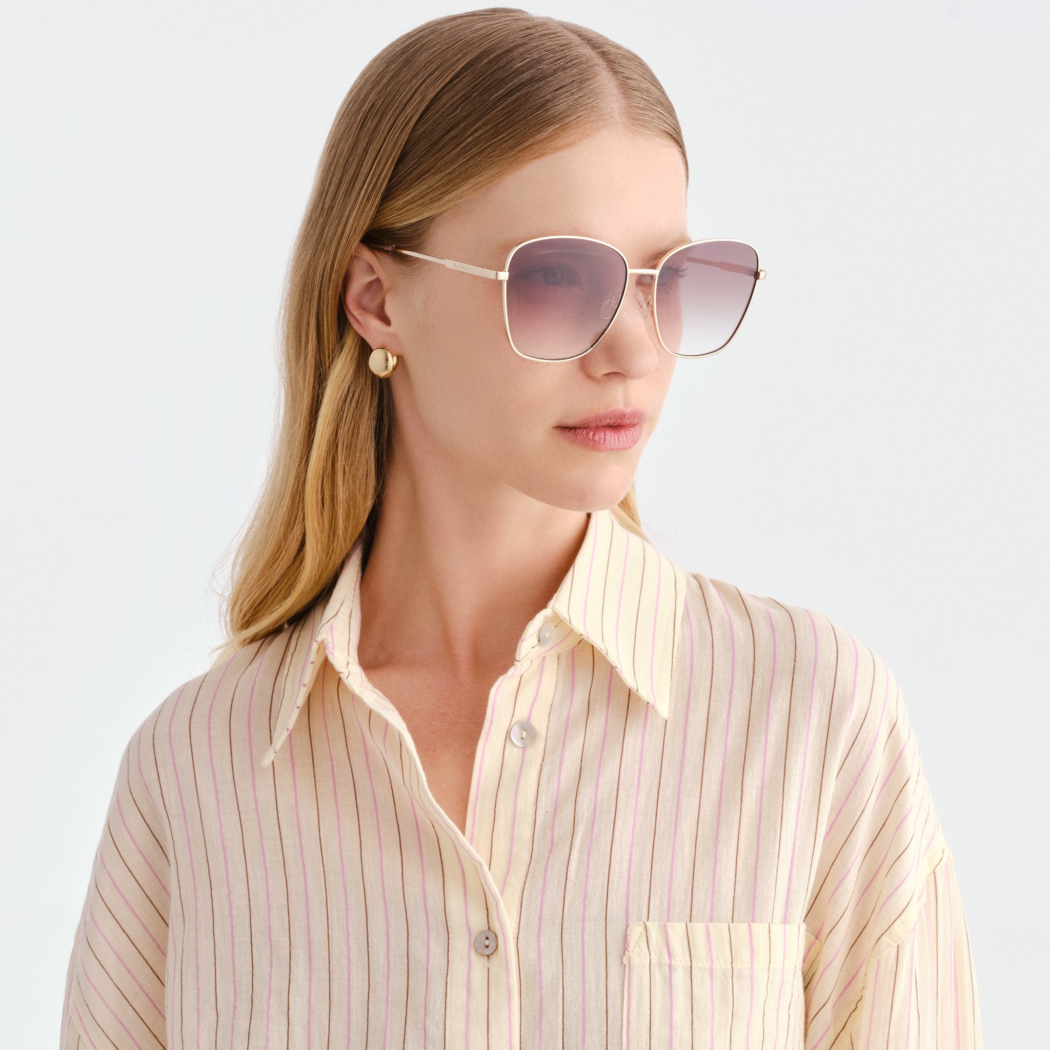 Fiorelli Mirelle Gold Female Square Sunglasses | Eyewear Index