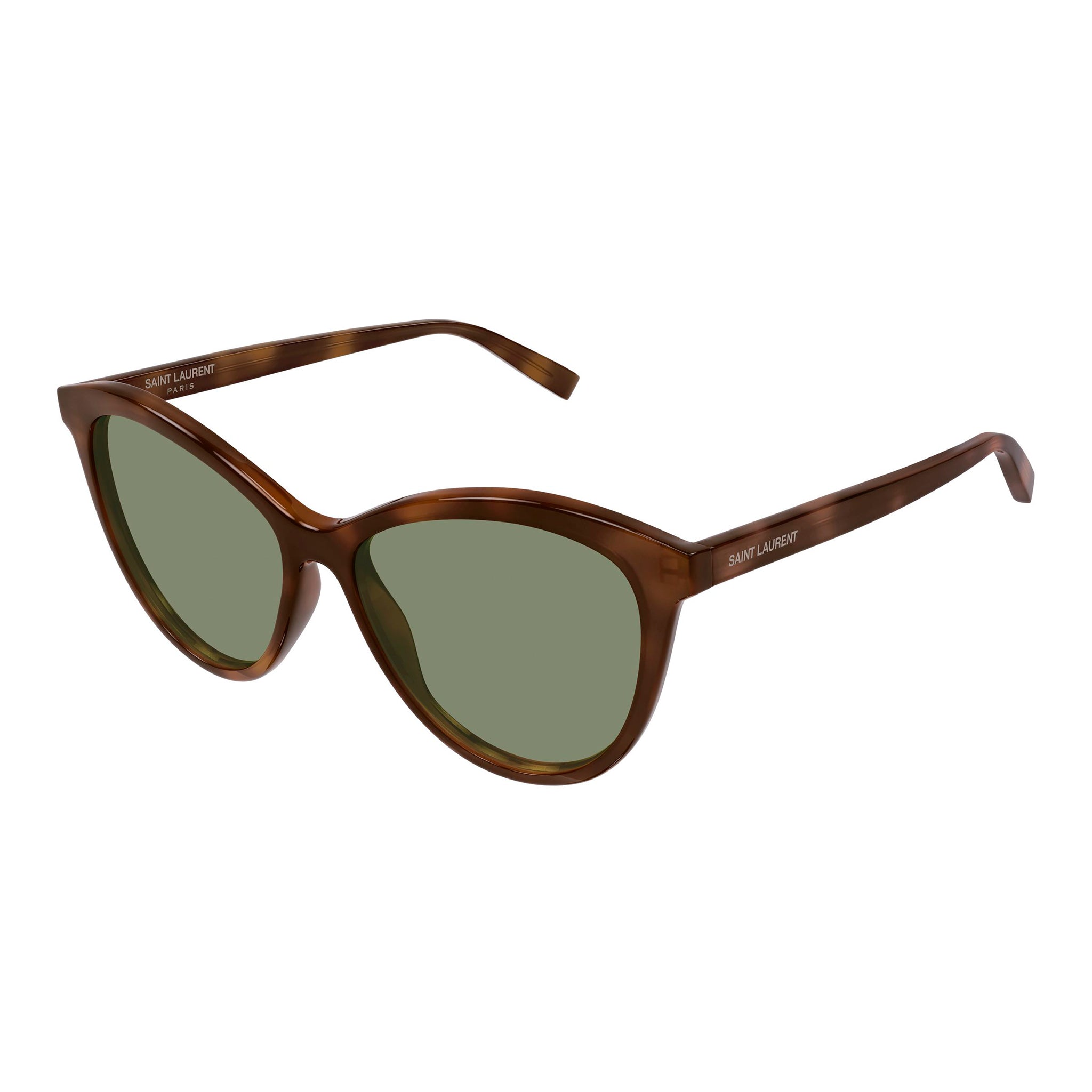Saint Laurent Sl456 Havana Female Cat-Eye Sunglasses | Eyewear Index
