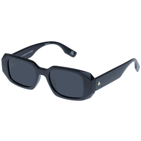 Aire Ascendant Matte Black Uni-Sex Rectangle Sunglasses | Eyewear Index