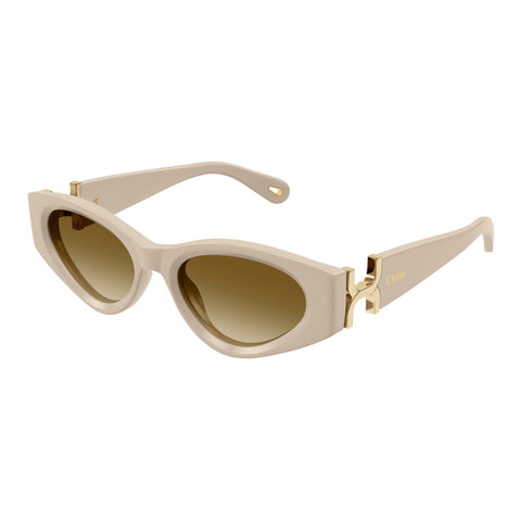 Chloe Ch0259s Ivory Female Cat-Eye Sunglasses | Eyewear Index