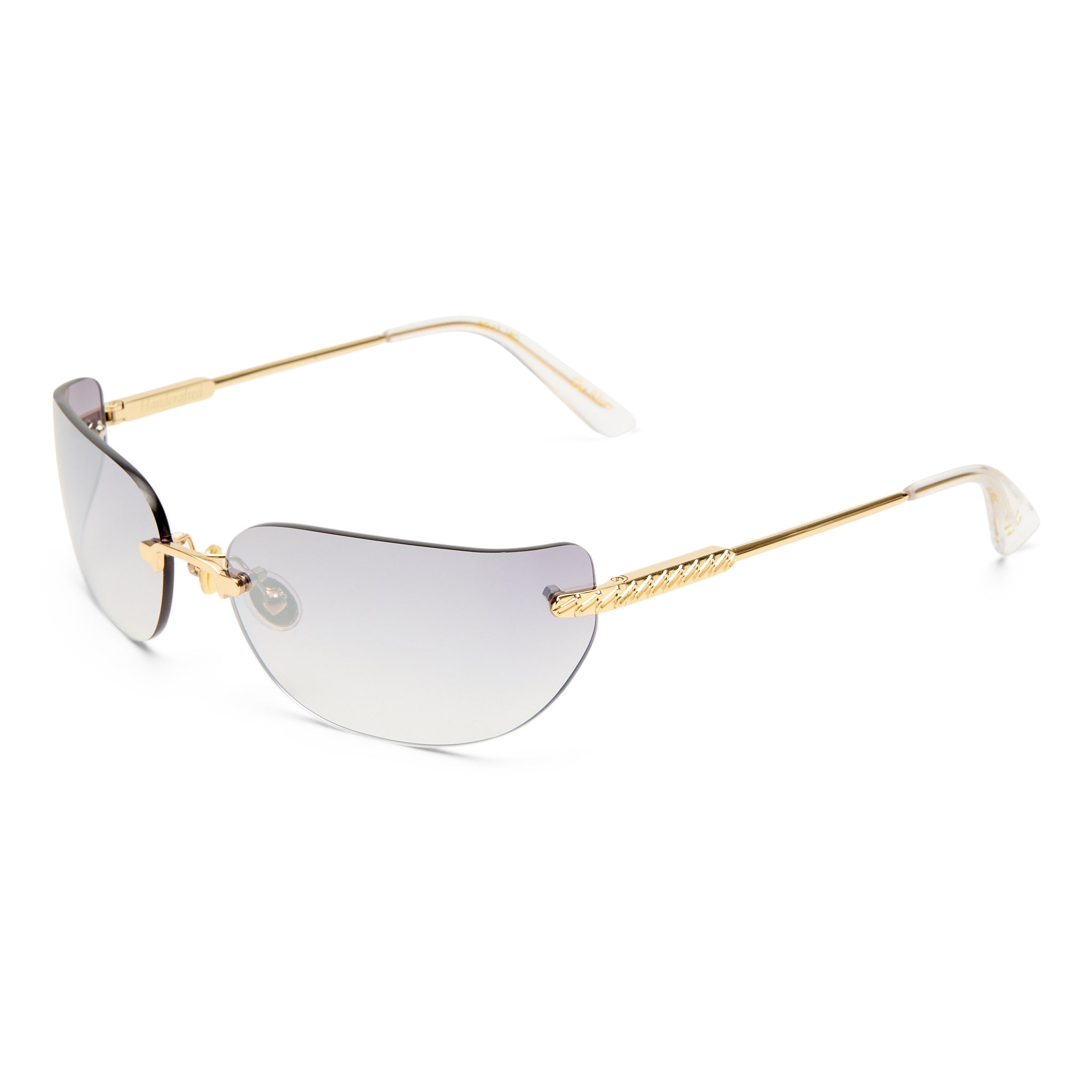 Luv Lou The River Bright Gold Female Rectangle Sunglasses | Eyewear Index