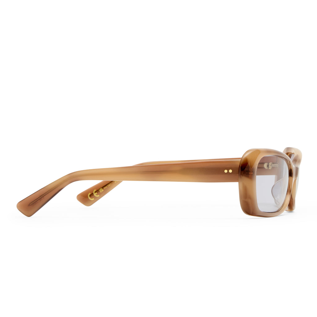 Luv Lou The Suki Smokey Haze Female Rectangle Sunglasses | Eyewear Index