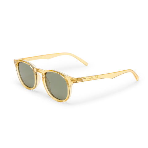 Le Specs Club Royale Butterscotch Uni-Sex Round Sunglasses | Eyewear Index