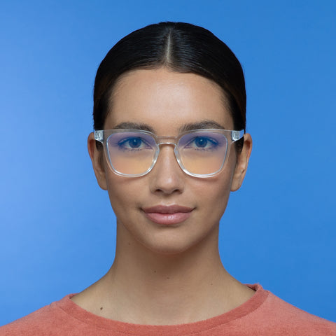 The Book Club Twelve Hungry Bens Clear Uni-Sex D-Frame Readers | Eyewear Index