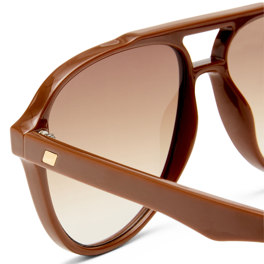 Le Specs Tragic Magic Hazelnut Uni-Sex Aviator Sunglasses | Eyewear Index