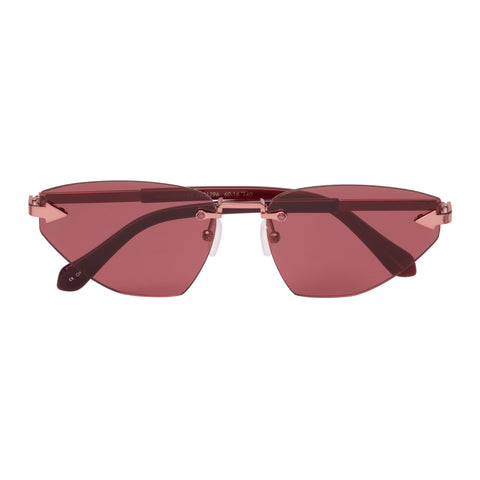 Karen Walker Heartache Aubergine Female Cat-Eye Sunglasses | Eyewear Index