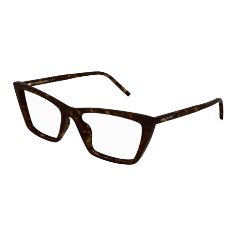 Saint Laurent Sl737micathop Havana Female Rectangle Optical Frames | Eyewear Index