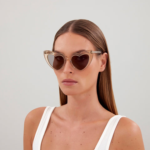 Saint Laurent Sl181loulou Nude Female Cat-Eye Sunglasses | Eyewear Index