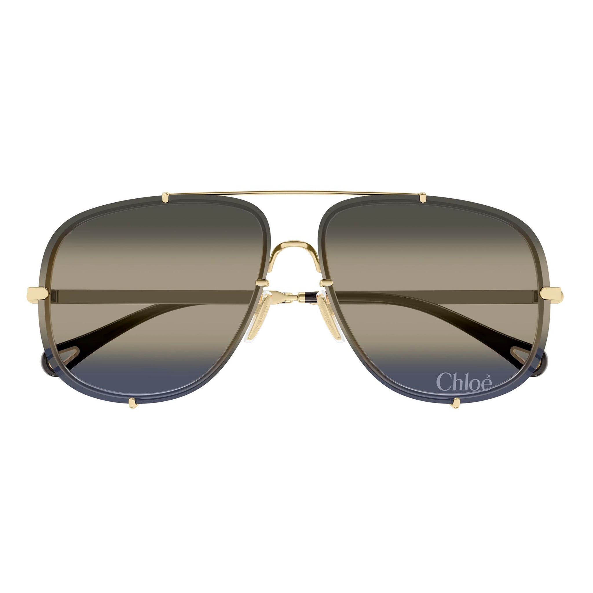 Chloe Ch0348s Gold Female Navigator Sunglasses | Eyewear Index