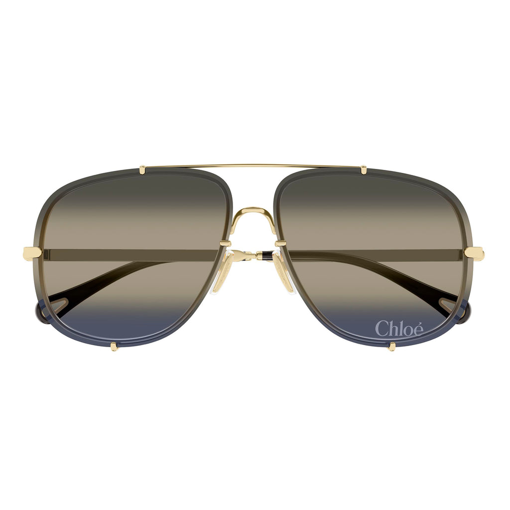 Chloe Ch0348s Gold Female Navigator Sunglasses | Eyewear Index