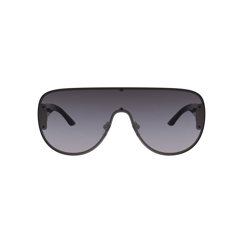 Versace 2166 12528g Pale Gold Female Shield Sunglasses | Eyewear Index