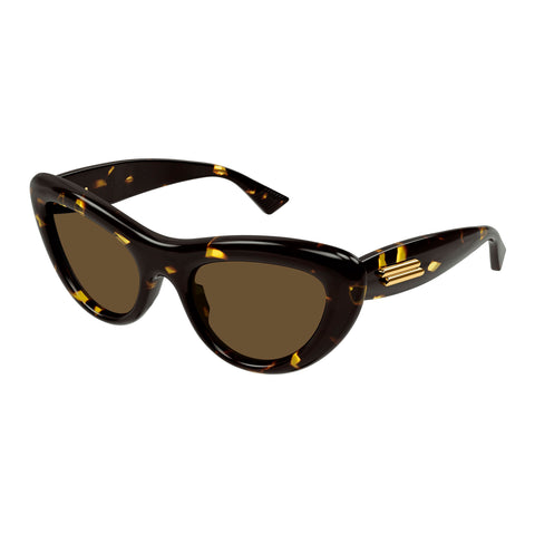 Bottega Veneta Bv1282s Havana Female Cat-Eye Sunglasses | Eyewear Index