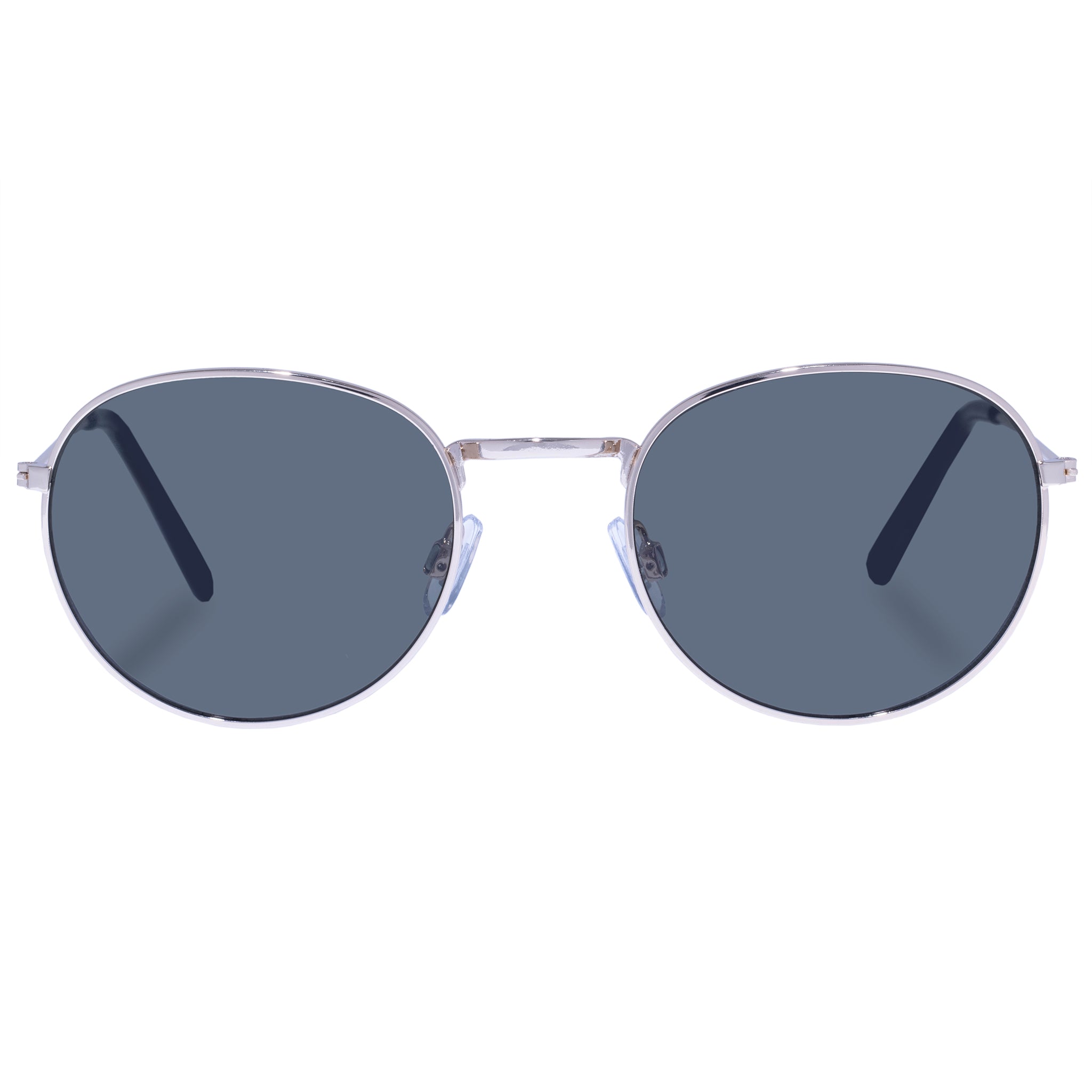 Village Blair Gold Female Round Sunglasses | Eyewear Index