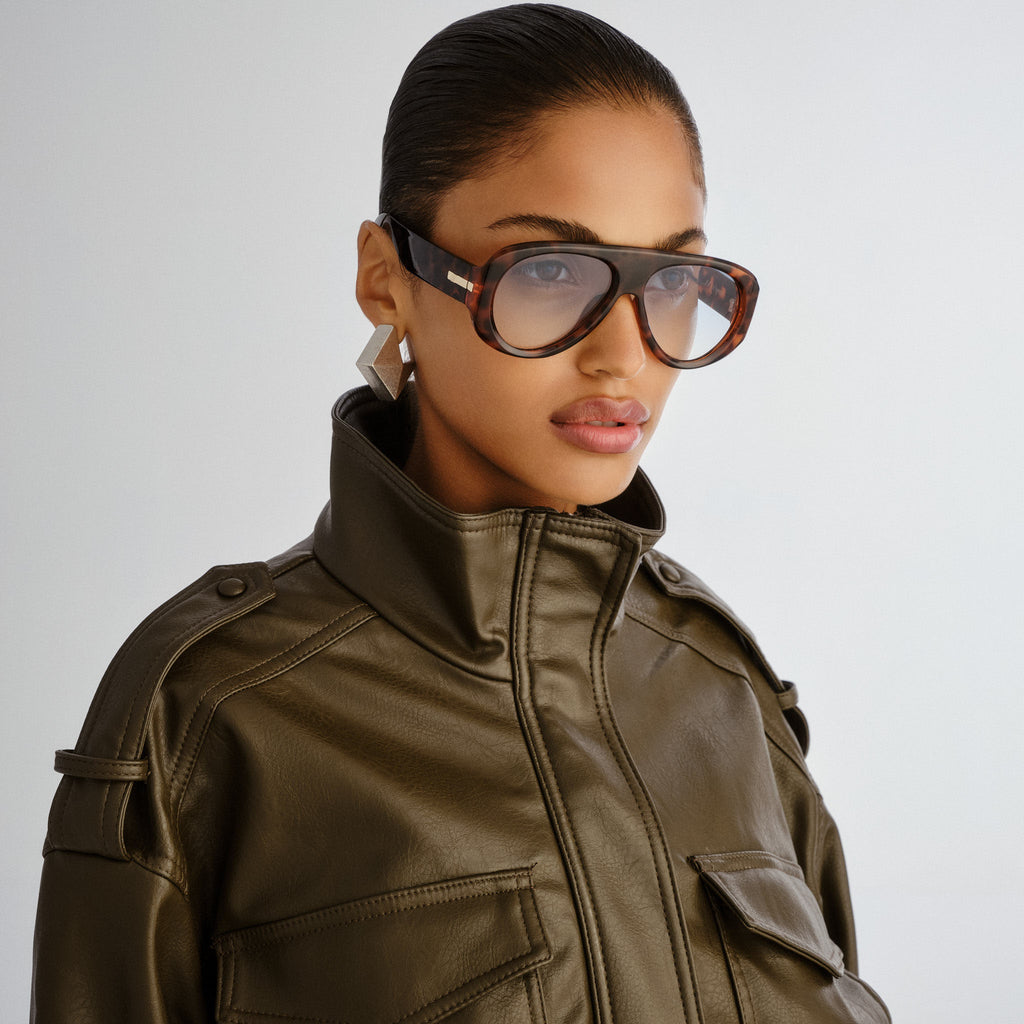 Le Specs Dream Boat Tort Female Aviator Sunglasses | Eyewear Index