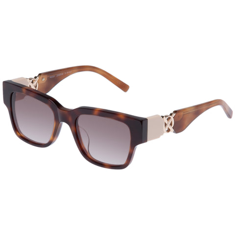 Oroton Peggy Signature Tort Maple Tort Female D-Frame Sunglasses | Eyewear Index