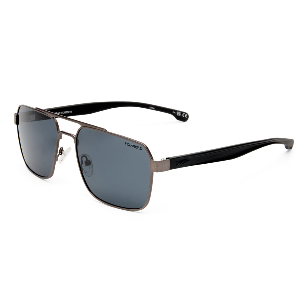 Fish Sandbar Pearl Gunmetal Charcoal Male Aviator Sunglasses | Eyewear Index